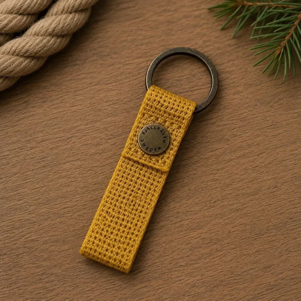Fjällräven Kånken Mustard Yellow Woven Keyring - Bag Charm Trendy Style New